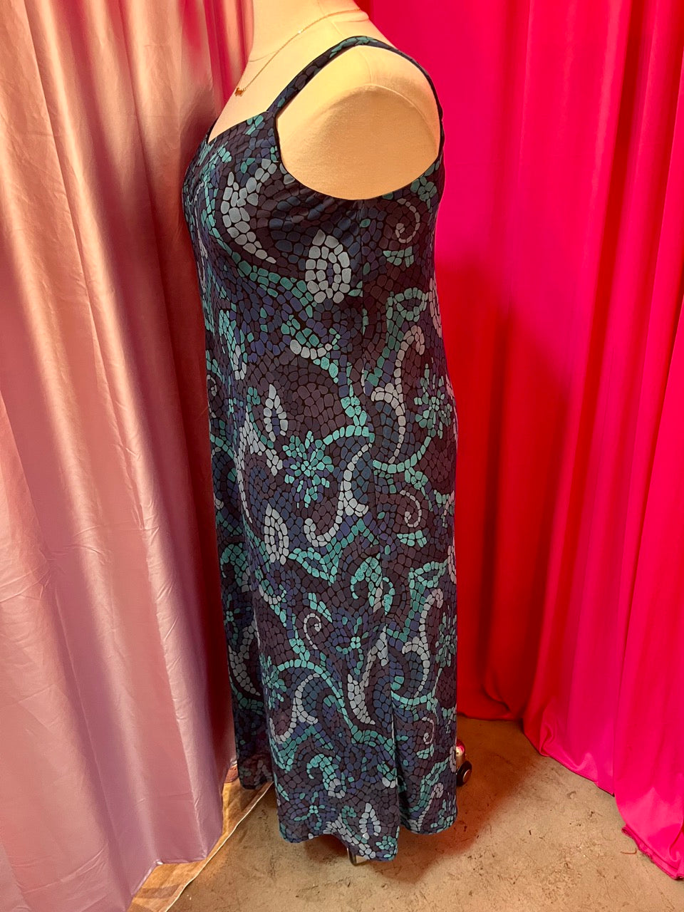 90s Designs & Co by Lane Bryant Pool Tile Mosaic Dress