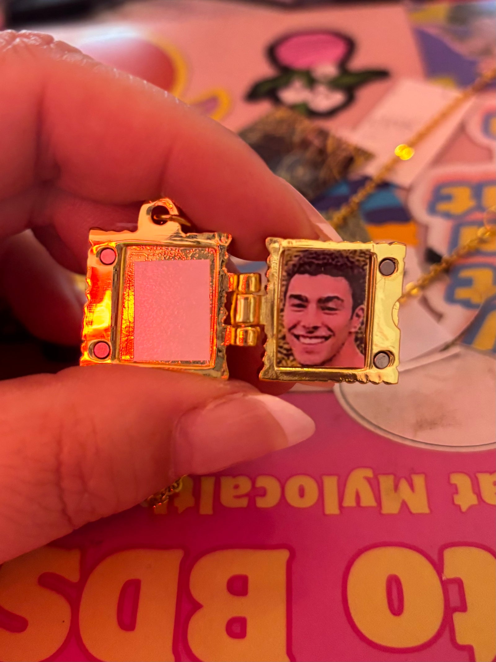Ravioli Locket Necklace
