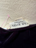 90s Black Velvet and Beads Skirt