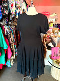 80s Drop Waist Ruffle Dress