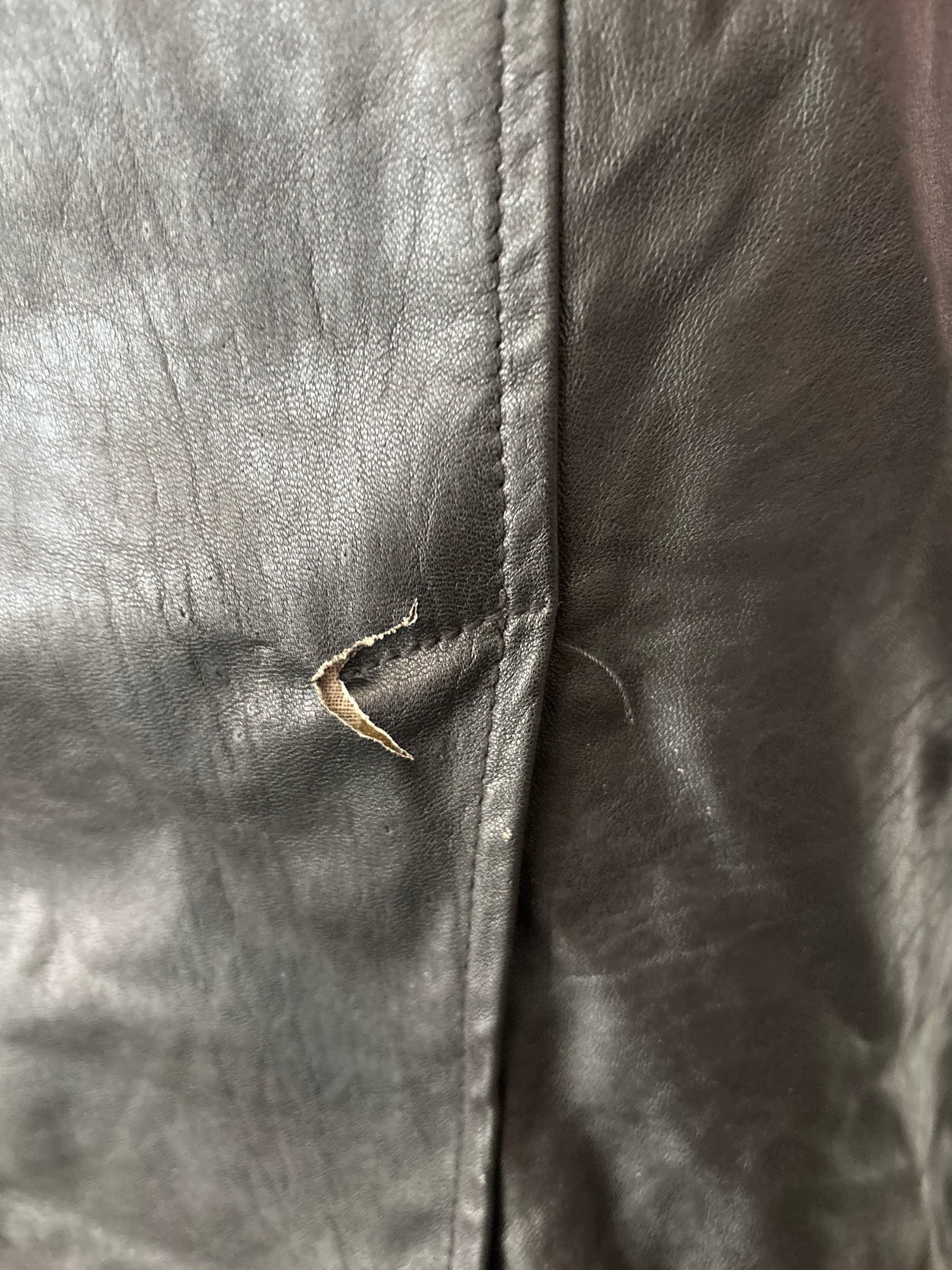 Vintage Vera Pelle Italian Leather Midi Jacket - 58 / 1X - As-is