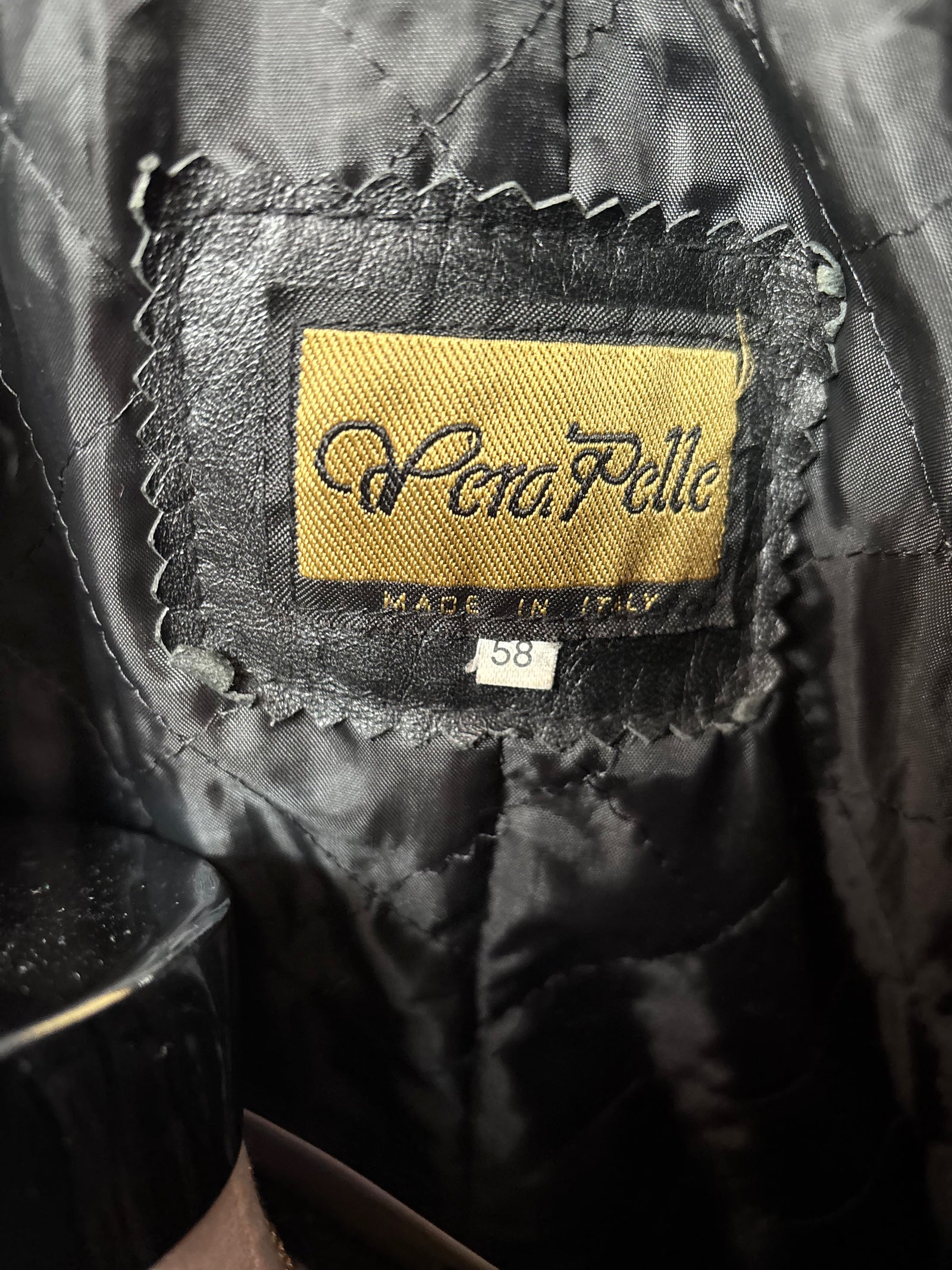 Vintage Vera Pelle Italian Leather Midi Jacket - 58 / 1X - As-is