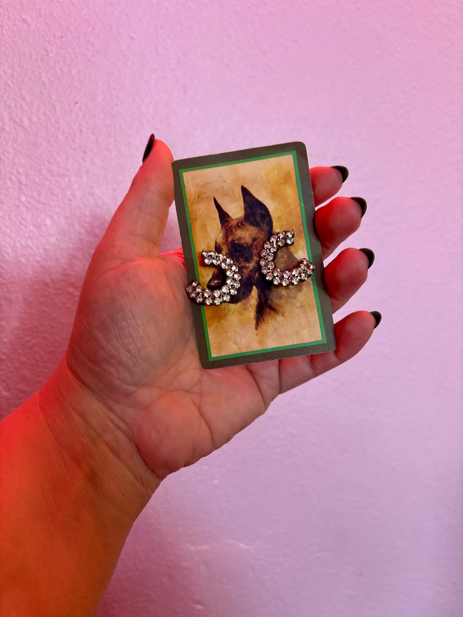 Lady Luck Vintage Rhinestone Earrings