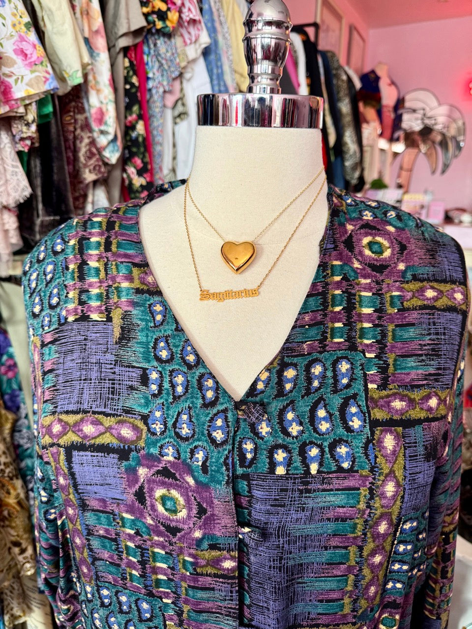 80's Deadstock Coffee Shop Blouse - Size 2X