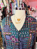 80's Deadstock Coffee Shop Blouse - Size 2X