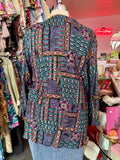 80's Deadstock Coffee Shop Blouse - Size 2X
