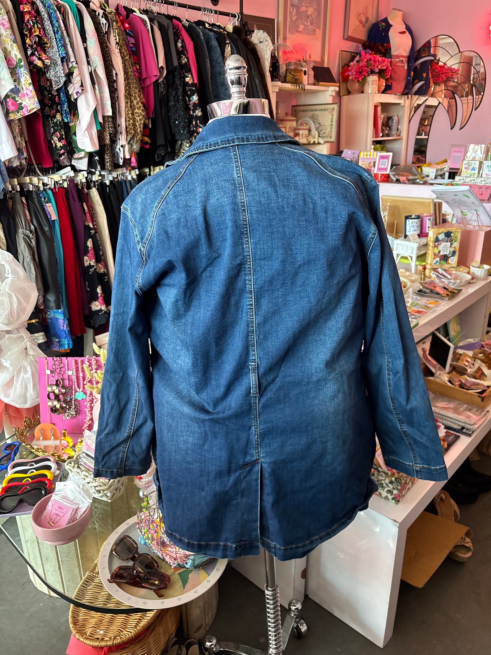 Stretch Denim Trench - 2X