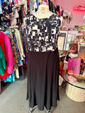 90s Geometric Midi Dress