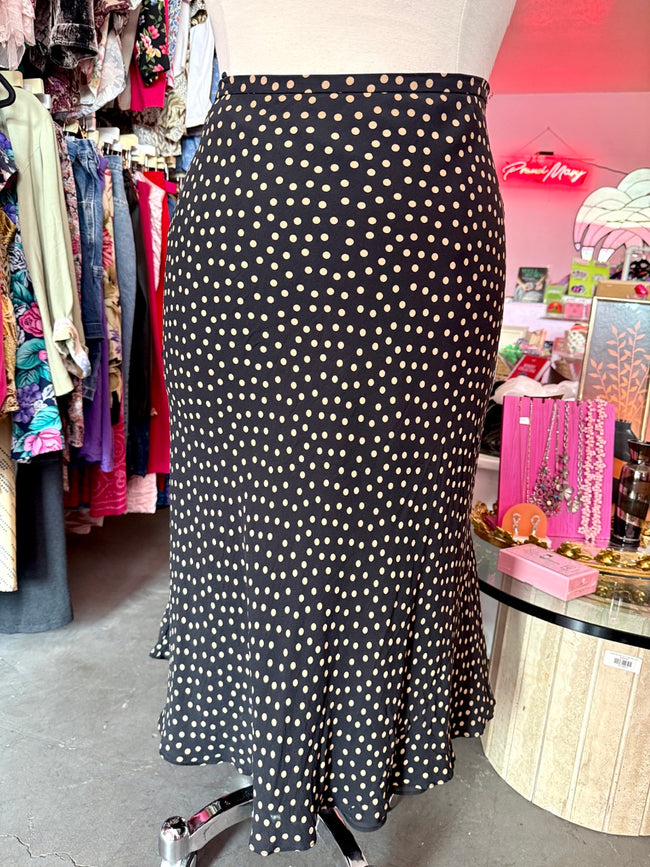 90s Jones New York Silk Polka Dot Skirt - 20W