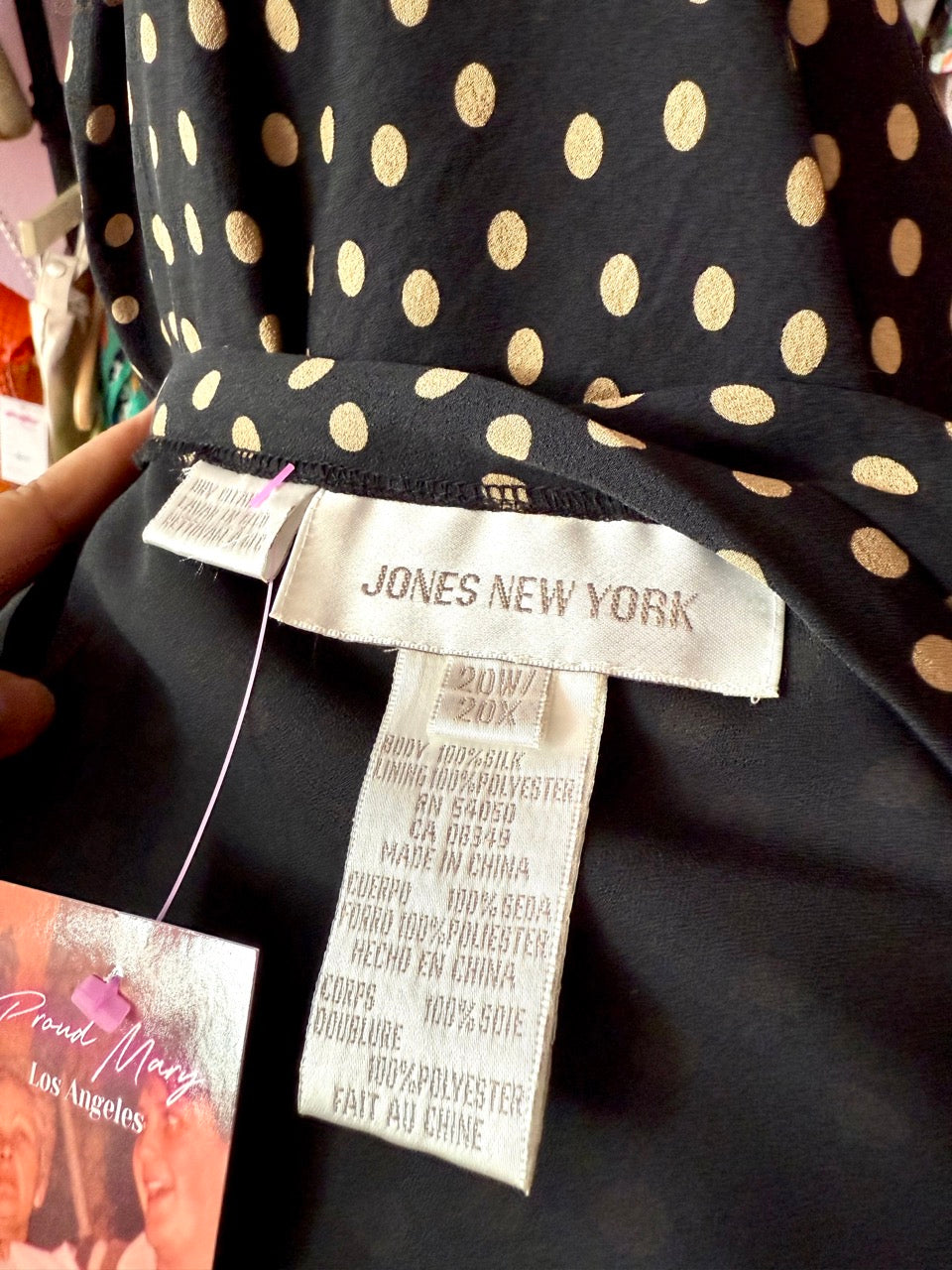 90s Jones New York Silk Polka Dot Skirt - 20W