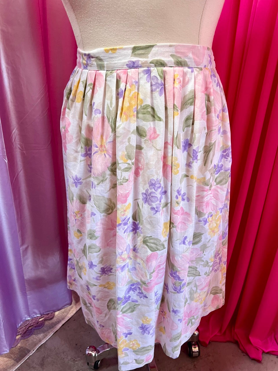 90's Pastel Floral Skirt