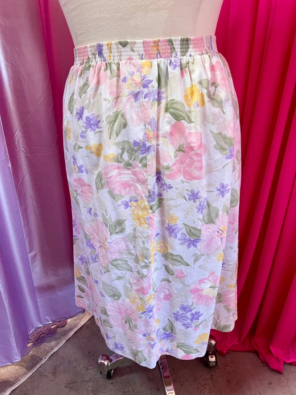 90's Pastel Floral Skirt