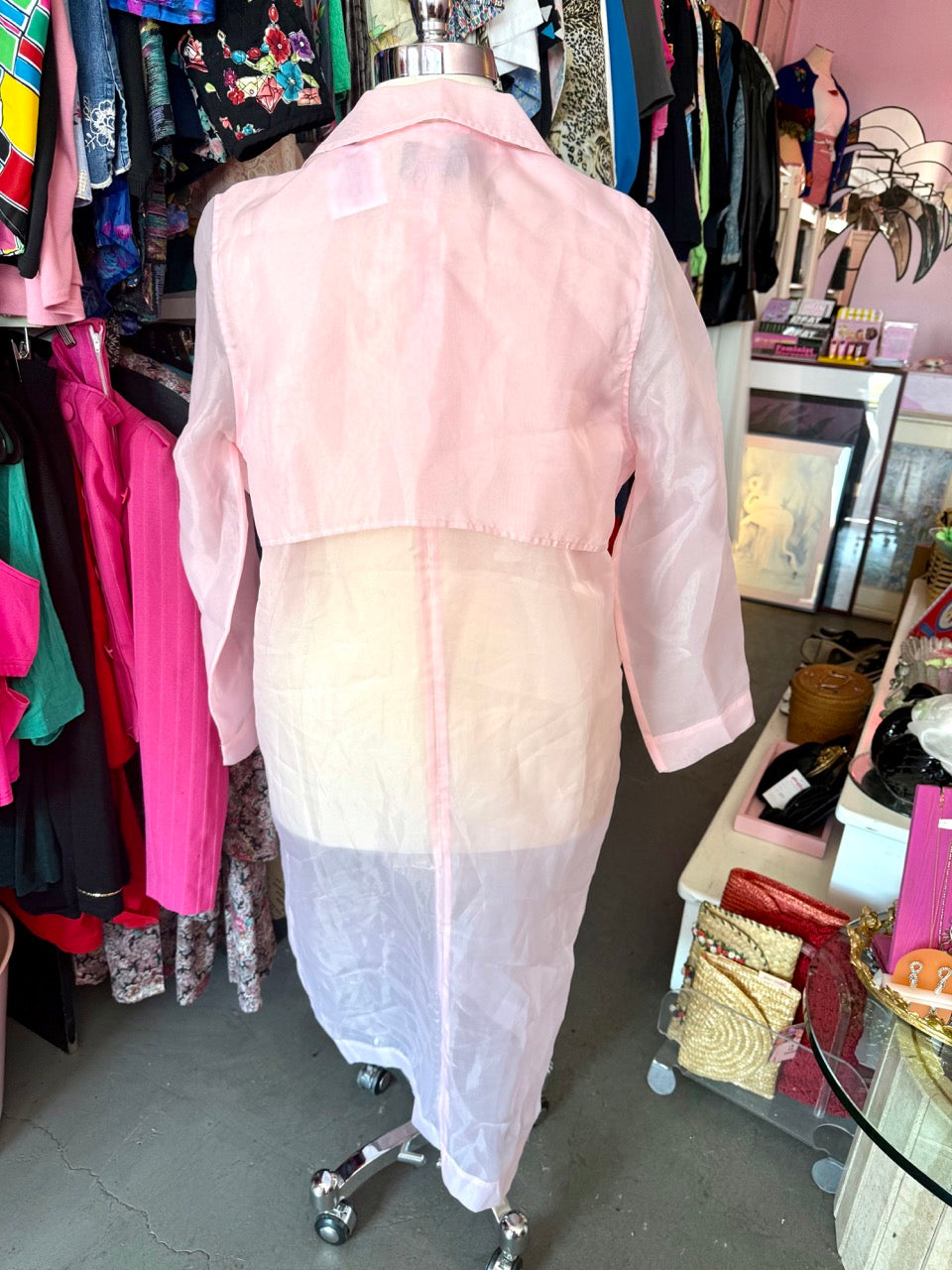 Premme Pink Organza Trench - Size 1, 1X/2X