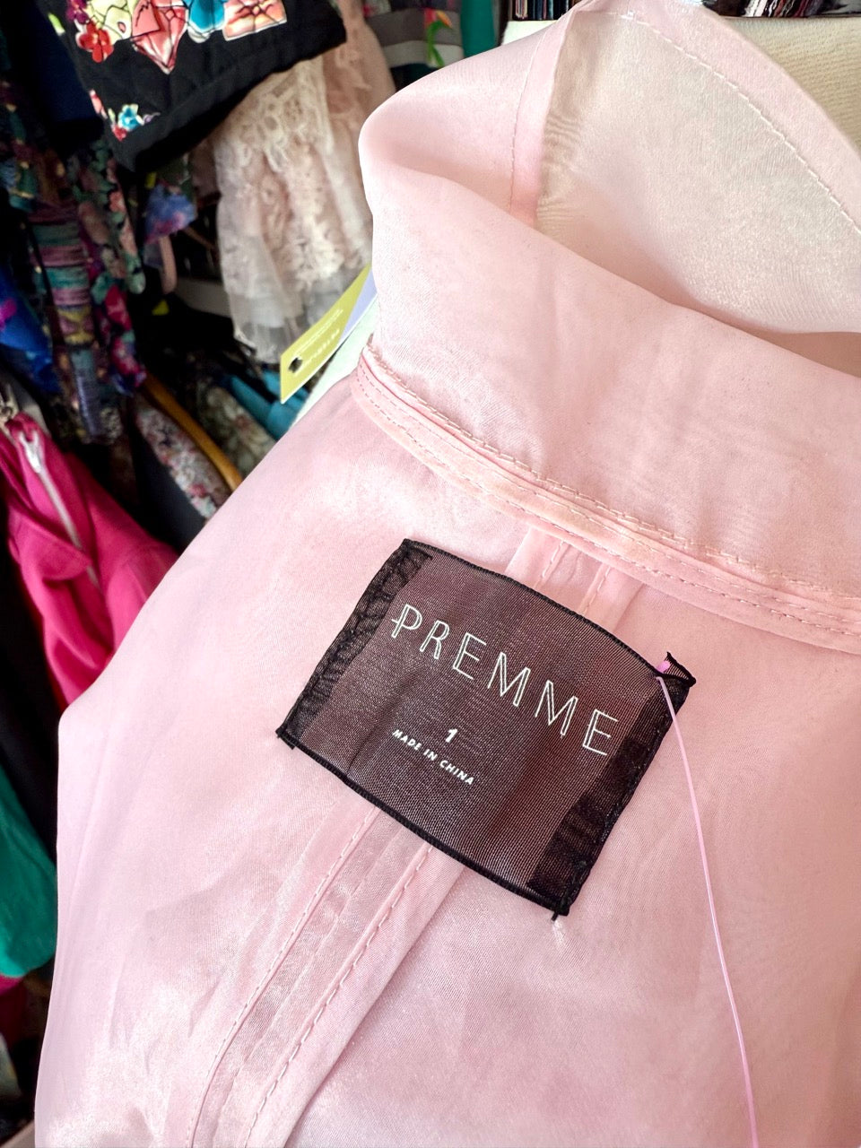 Premme Pink Organza Trench - Size 1, 1X/2X