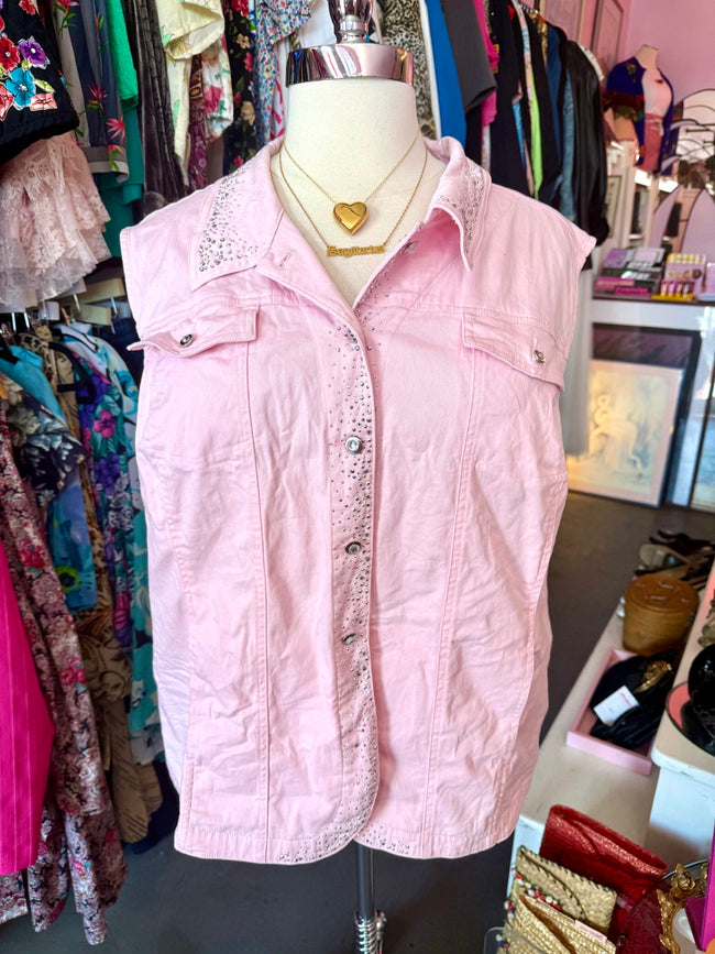 Dolly's Day Off Blingy Vest Quacker Factory - 3X