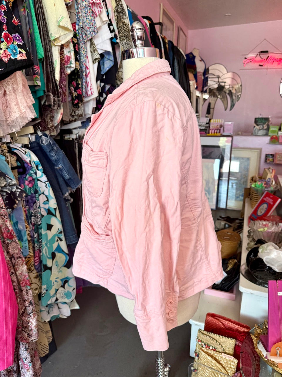 Pockets for My Trinkets 2000s Baby Pink Jacket - 26/28