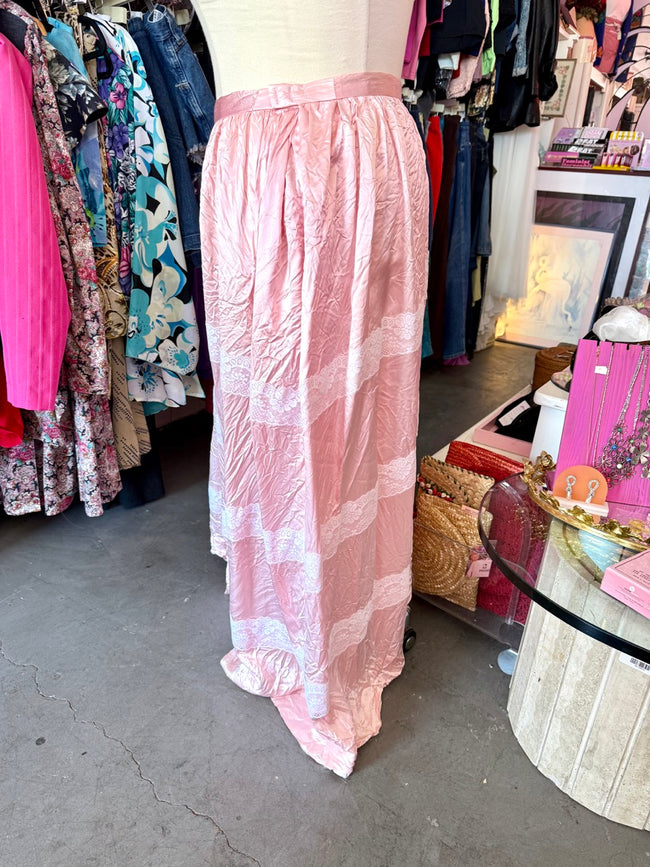 Powder Pink Romance Lace and Satin Skirt - Size 16/18