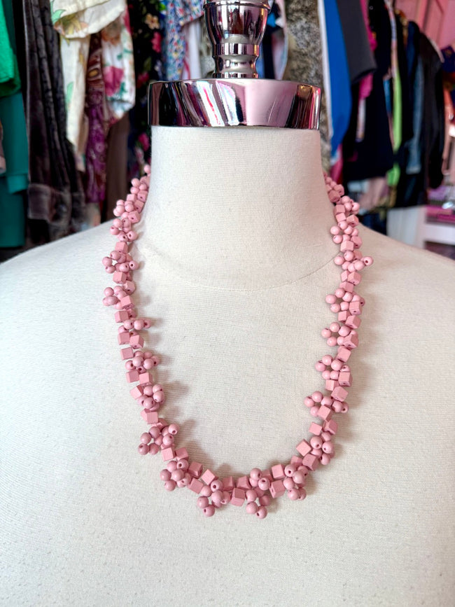 80s Geometric Beads Necklace