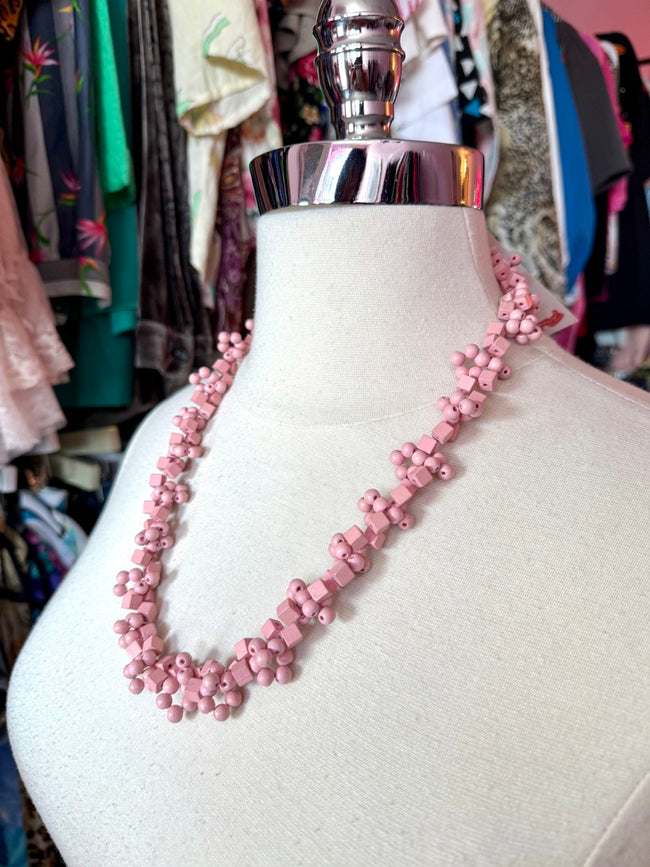 80s Geometric Beads Necklace
