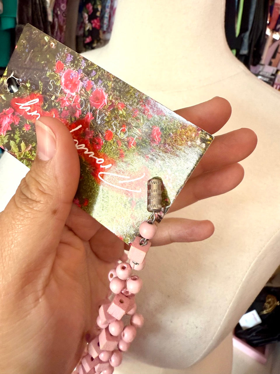 80s Geometric Beads Necklace