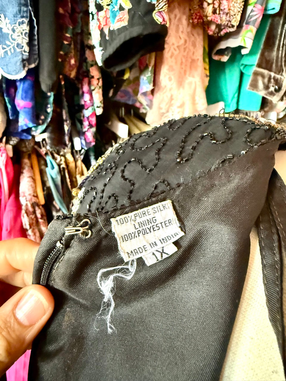 80s Fireworks Sequin and Beads Formal Dress - Size 16/18 1X/2X