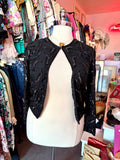80s Sequin Squiggle Jacket - Size 12