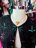 80s Shine Bright Sequin and Beads Jacket - Size 12