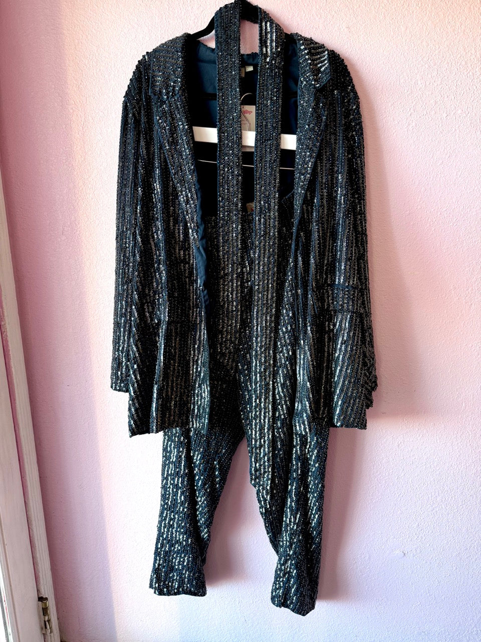 ASOS Navy Blue Sequin Suit - Size 18 2X