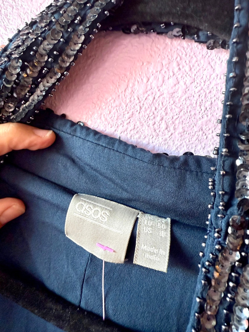 ASOS Navy Blue Sequin Suit - Size 18 2X