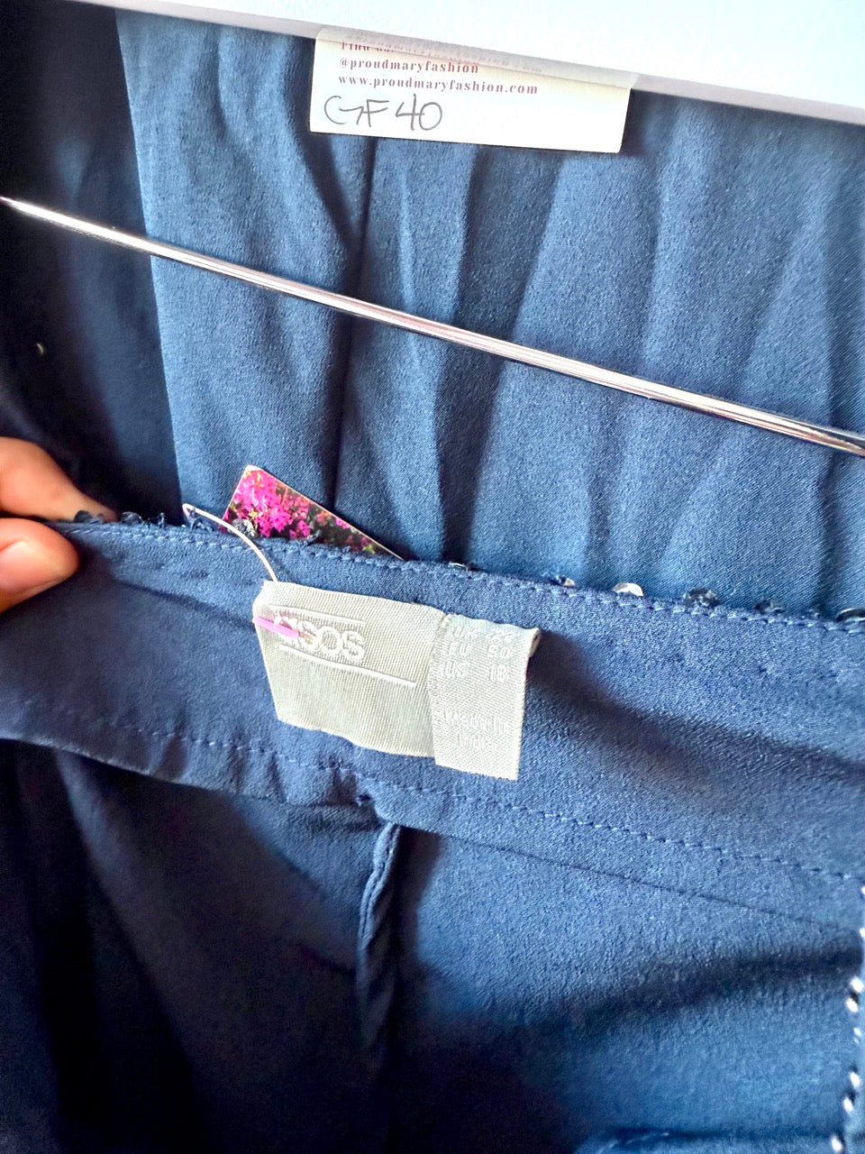 ASOS Navy Blue Sequin Suit - Size 18 2X