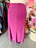Ashley Stewart Orchid Faux Suede Maxi Skirt - Size 26