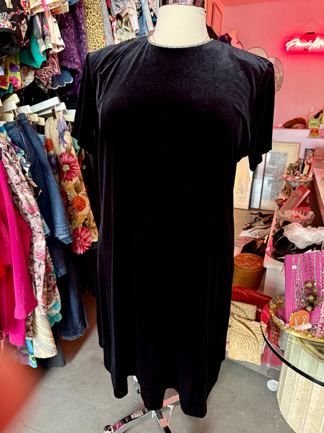 Little Blingy Dress Velvet Mini Dress - Size 24