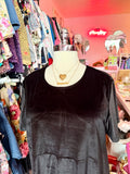 Slayer's Best Friend in Black Velvet Dress and Top Set - Size 3X/4X