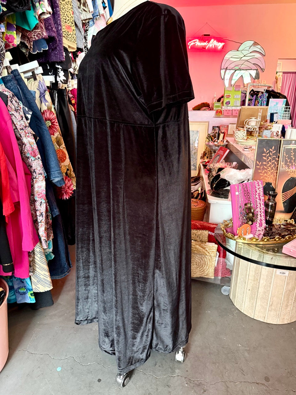 Slayer's Best Friend in Black Velvet Dress and Top Set - Size 3X/4X