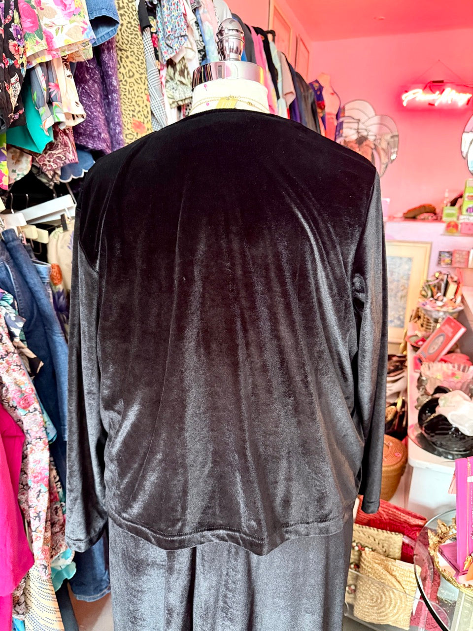Slayer's Best Friend in Black Velvet Dress and Top Set - Size 3X/4X