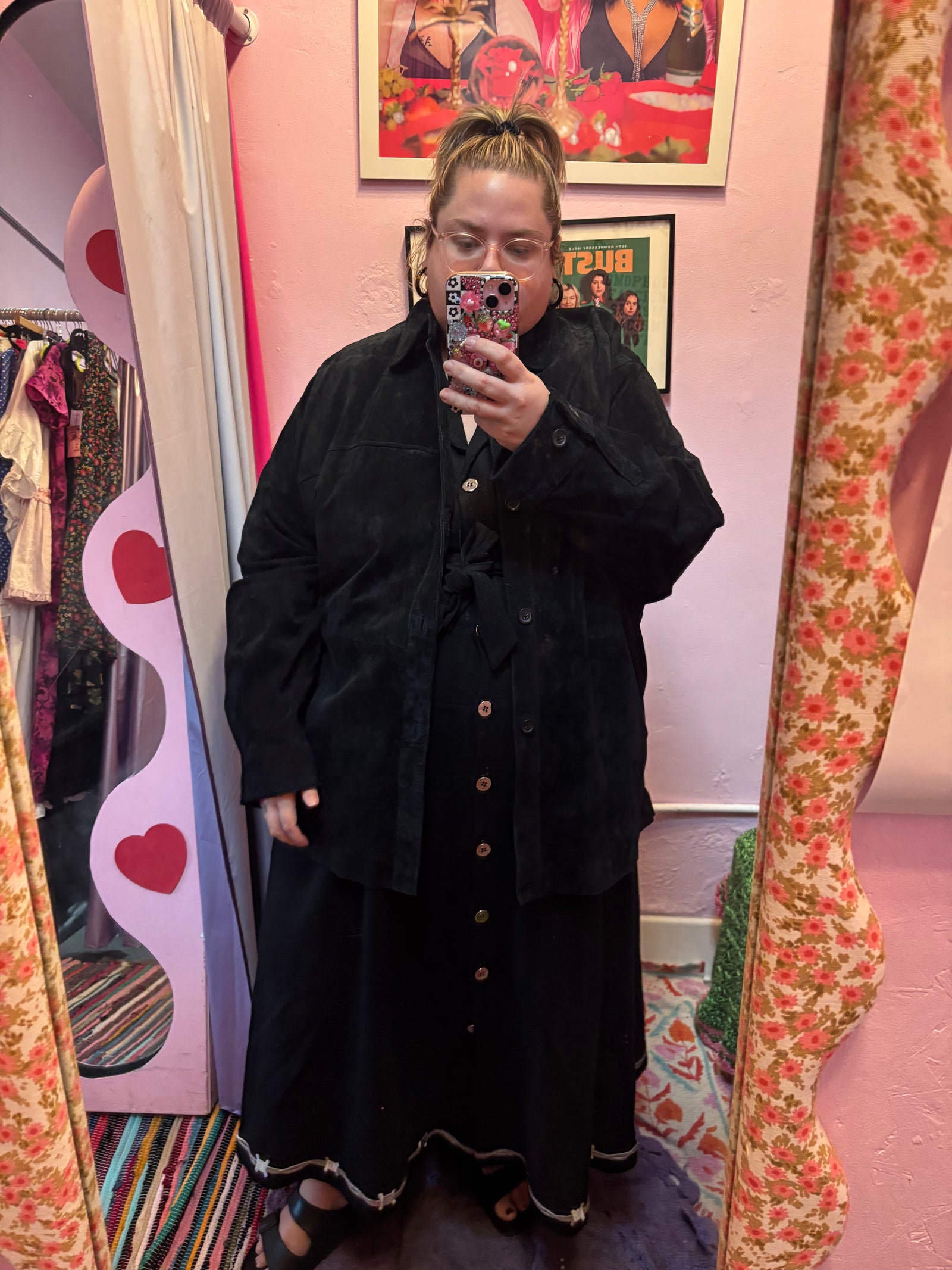 Early 2000's Suede Button Down Jacket - 3X