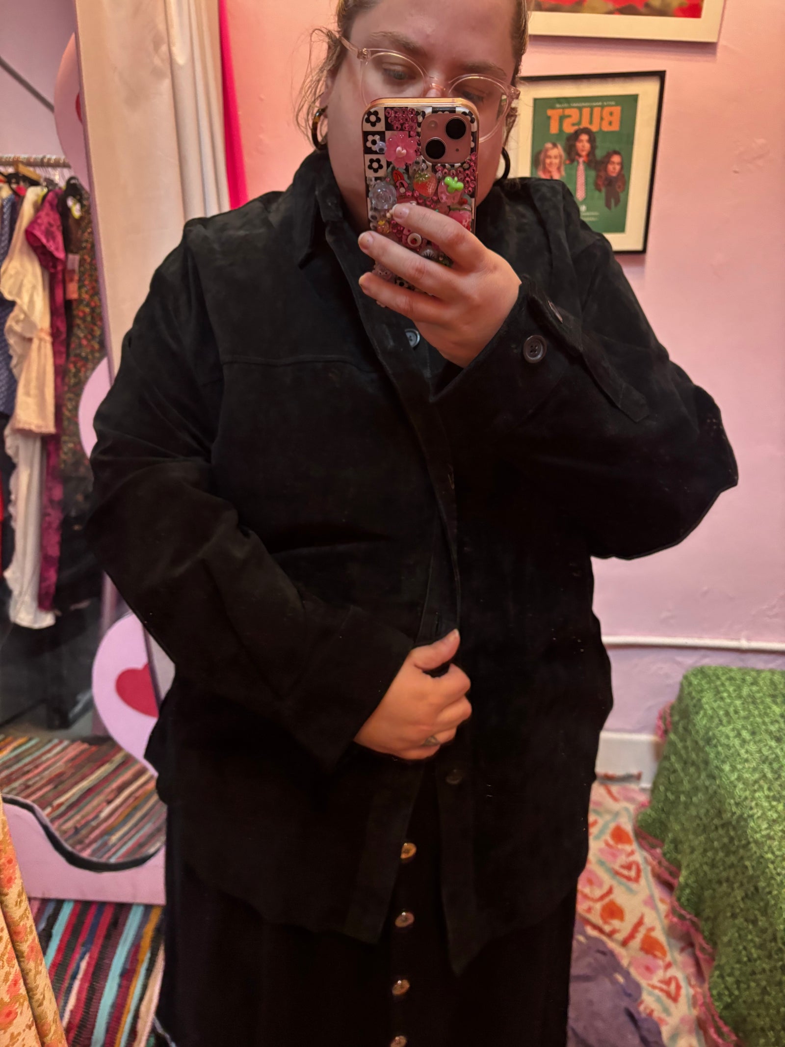 Early 2000's Suede Button Down Jacket - 3X