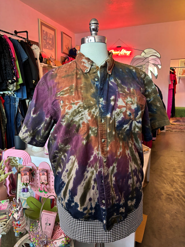 Hand-dyed Button Down - XL