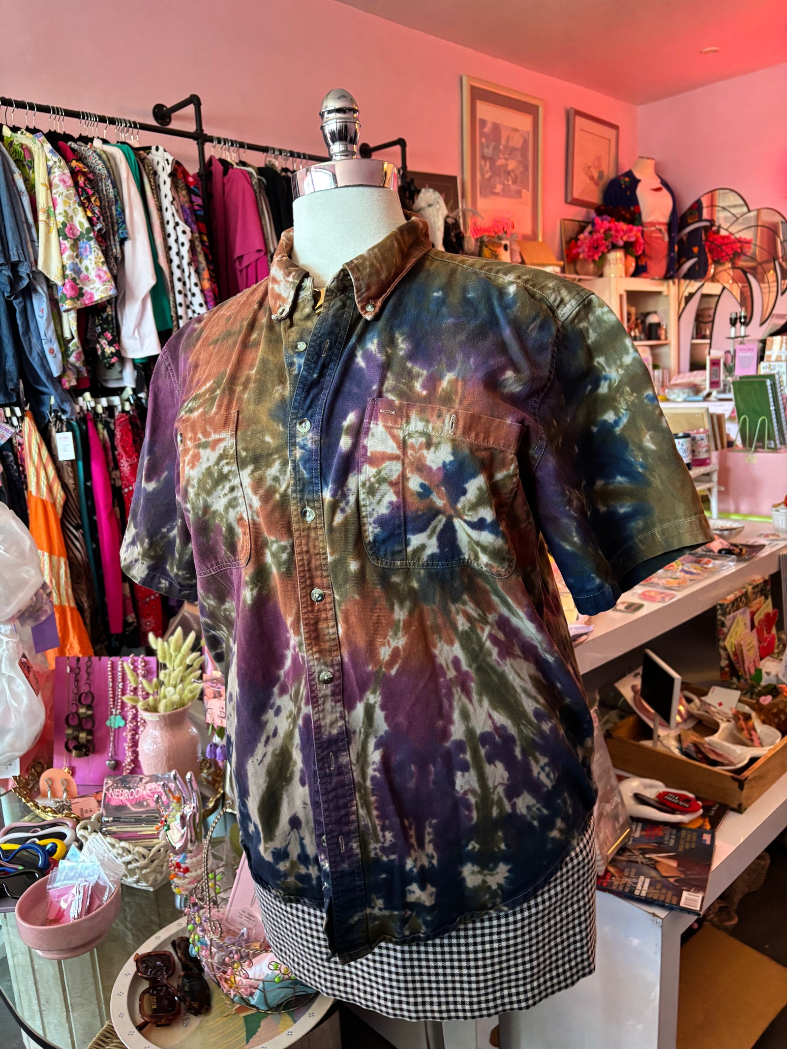 Hand-dyed Button Down - XL