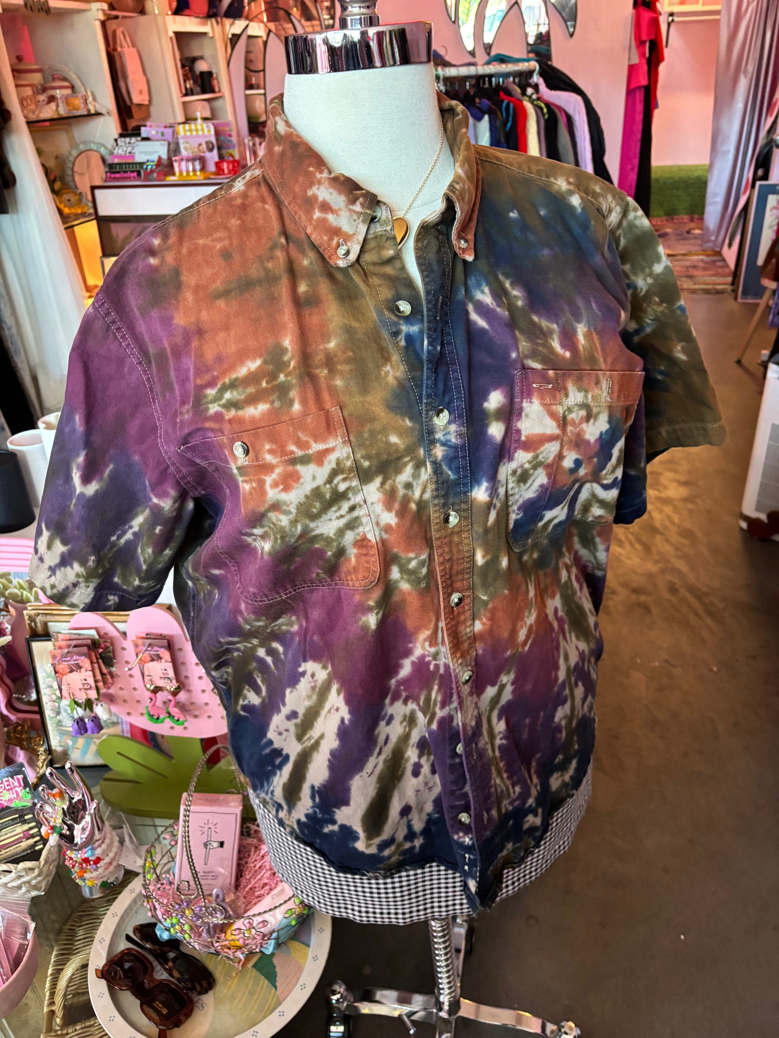 Hand-dyed Button Down - XL