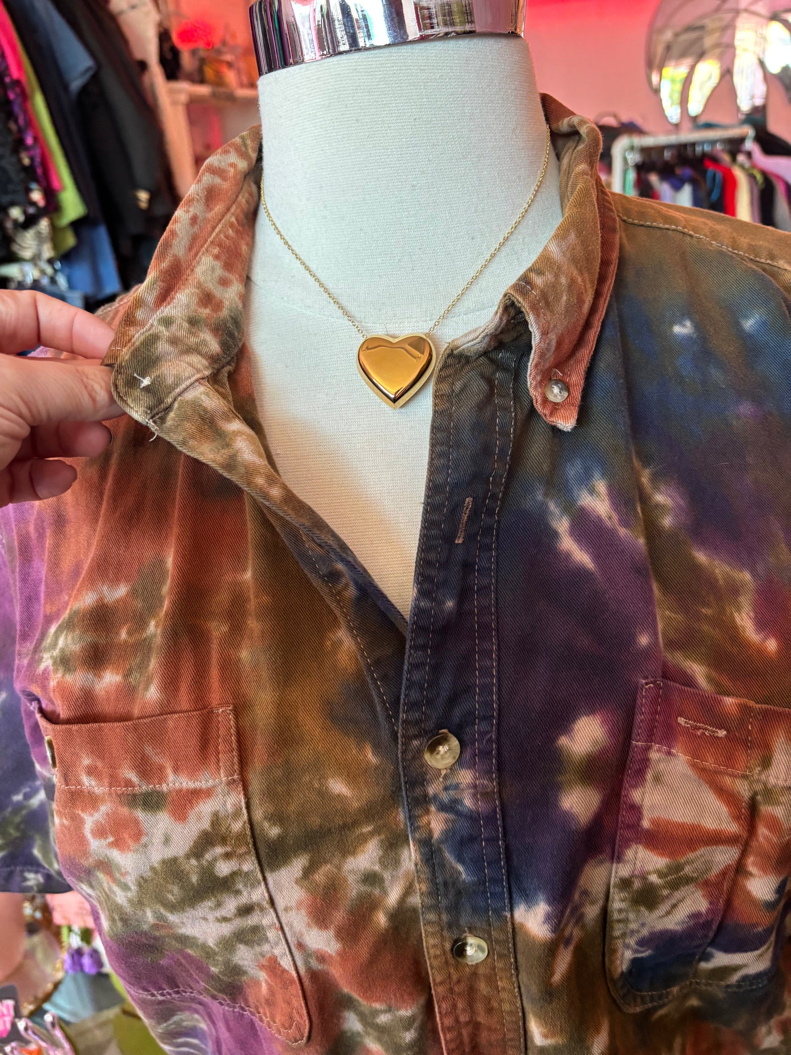 Hand-dyed Button Down - XL