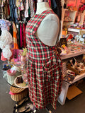 Hand-made Tartan Pinafore Dress - 1X/2X