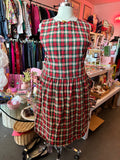 Hand-made Tartan Pinafore Dress - 1X/2X