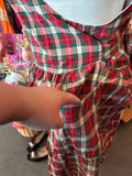 Hand-made Tartan Pinafore Dress - 1X/2X