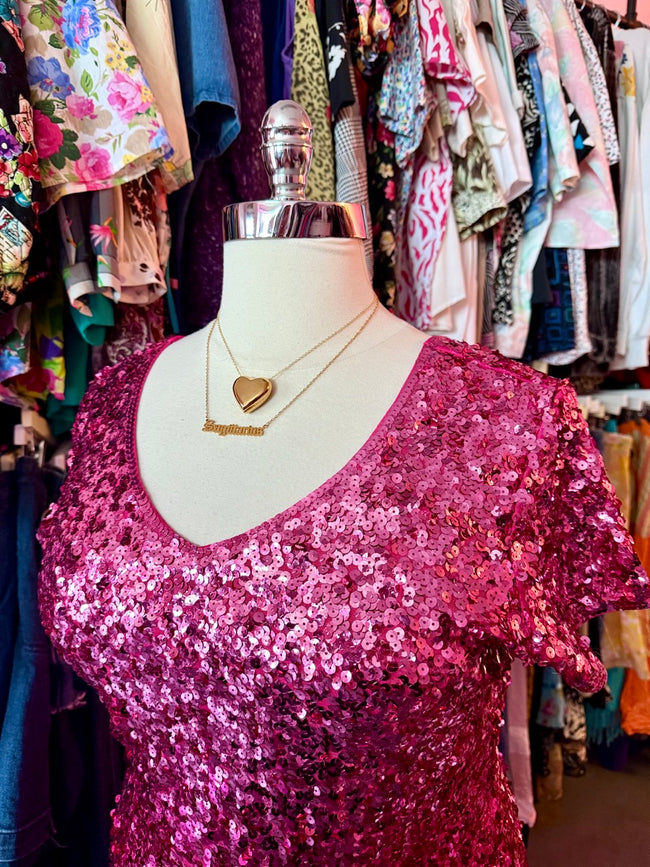 Hi Barbie! Ombre Sequin Mini Dress - Size 18