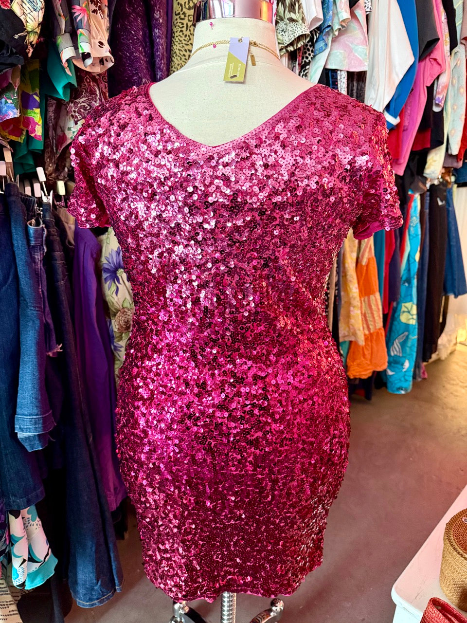 Hi Barbie! Ombre Sequin Mini Dress - Size 18 1X/2X
