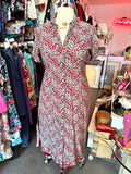 90s Paisley Petals Dress - Size 16/18