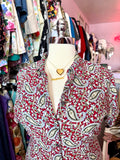 90s Paisley Petals Dress - Size 16/18