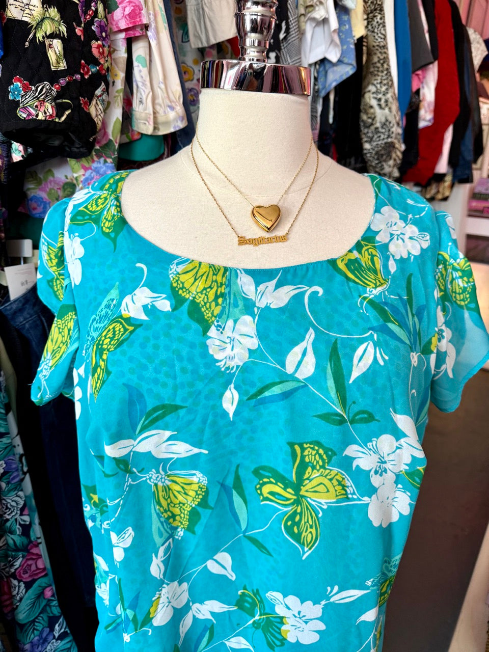 Handmade Reversible Butterflies and Polka Dots Dress - Fits up to a 22/24