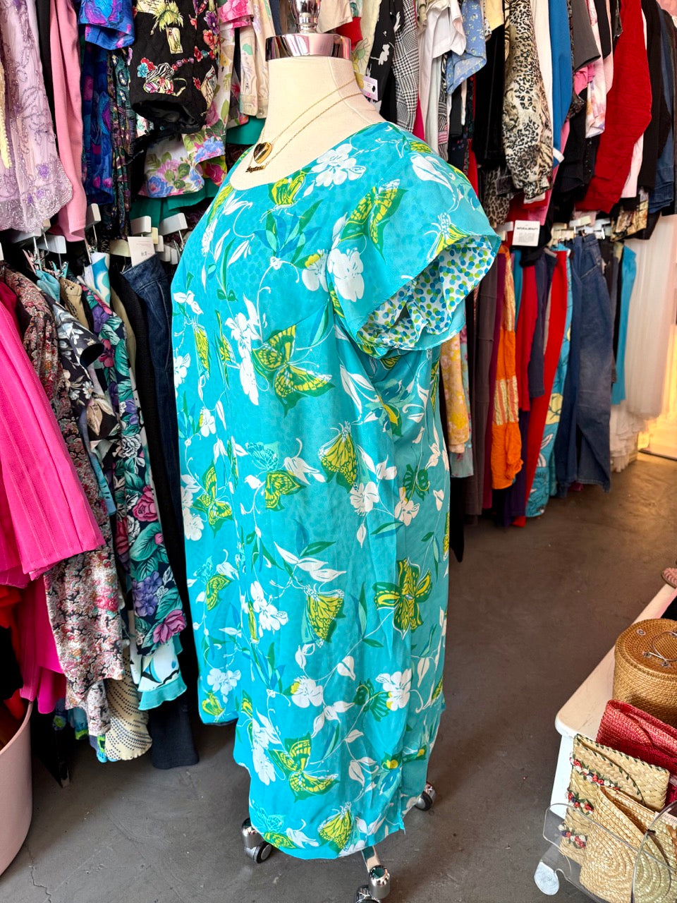 Handmade Reversible Butterflies and Polka Dots Dress - Fits up to a 22/24